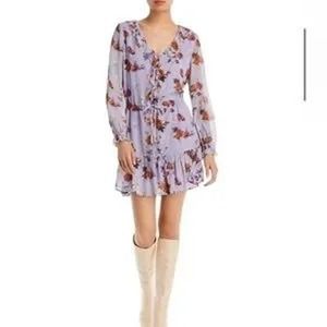 44. PAIGE NWOT $349 Anjelina Women's 100% Silk Crinkle Fit Flare Dress Size S